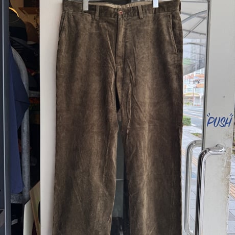 POLO RALPHLAUREN 太畝コーデュロイパンツW36×L30  ダークオリーブ