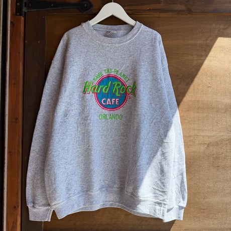 90s USA製 Hard Rock cafe刺繍スウェット
