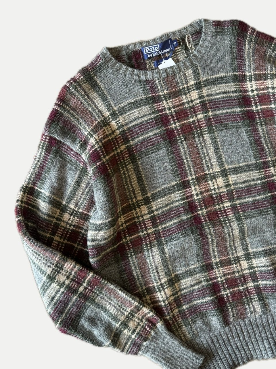 Polo by Ralph Lauren チェック柄ニットセーター L Polo by Ralph Lauren チェック柄ニットセーター L Polo by Ralph