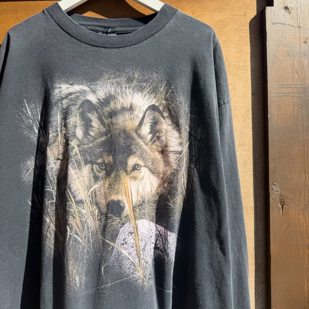 90s オオカミプリントロンT | CUSTOM FEVER