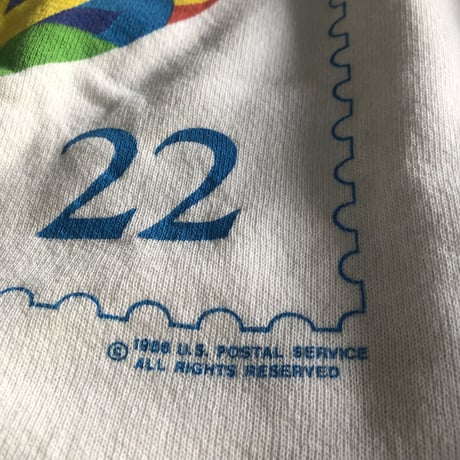 80's USPS 切手プリントスウェット 白