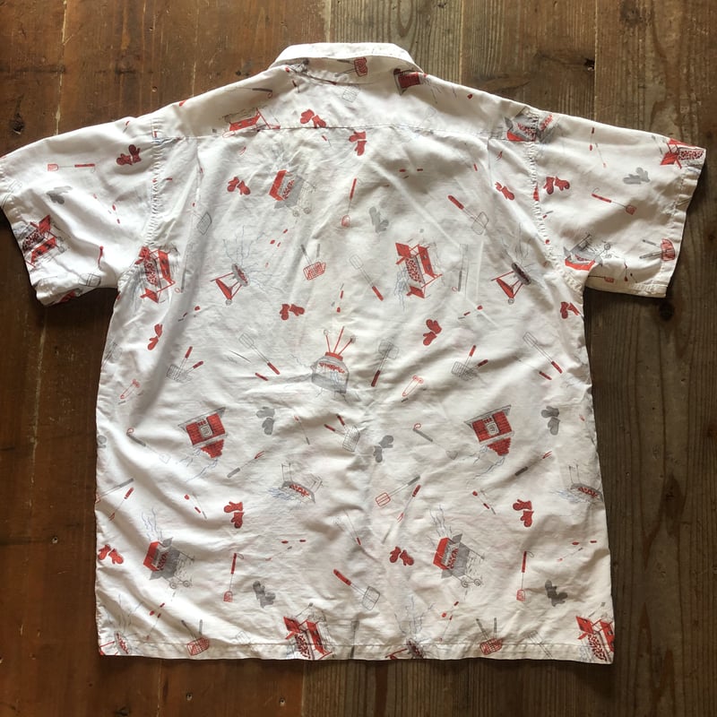 60's コットン総柄シャツ〝バーベキュー〟 | CUSTOM FEVER