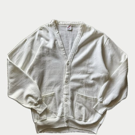 90's USA製JERZEES無地スウェットカーディガン