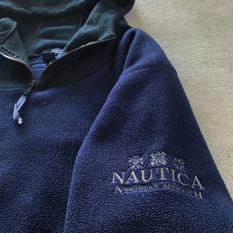 USA製NAUTICAハイネックフリースパーカー