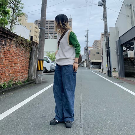 tommyコットンニットベスト
