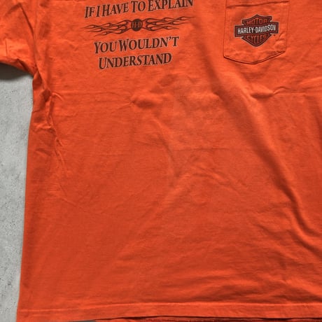 USA製 HARLEY DAVIDSON ポケ付きプリントTシャツ  2XL