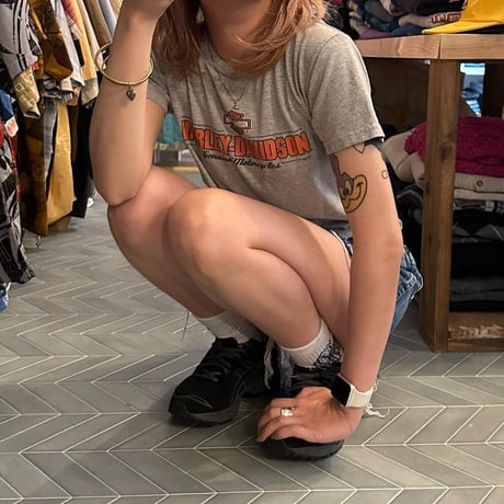 ハーレーショート丈Tシャツ⚡️