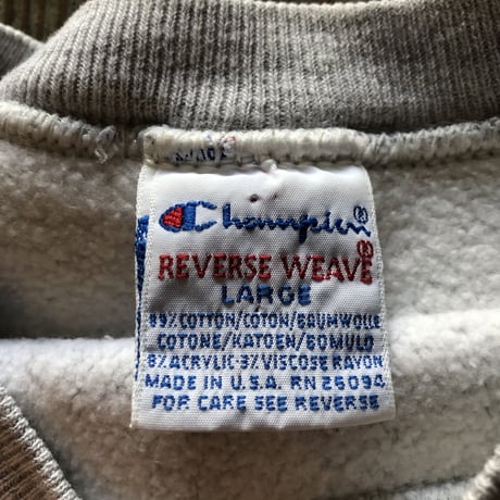 90'sUSA製WABASHチャンピオンリバースウィーブ L