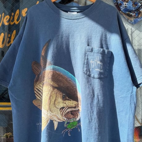 GUY HARVEY 両面プリント魚Tシャツ