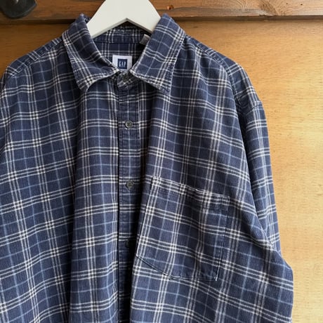 GAP チェック柄コーデュロイシャツ