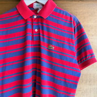 80s USA製 LACOSTE ボーダーポロシャツ
