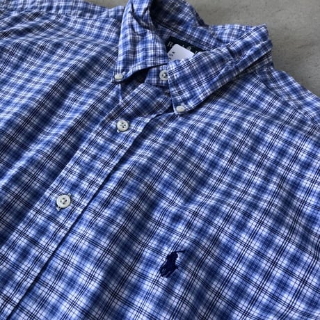 Ralph Lauren  半袖チェックシャツ XL