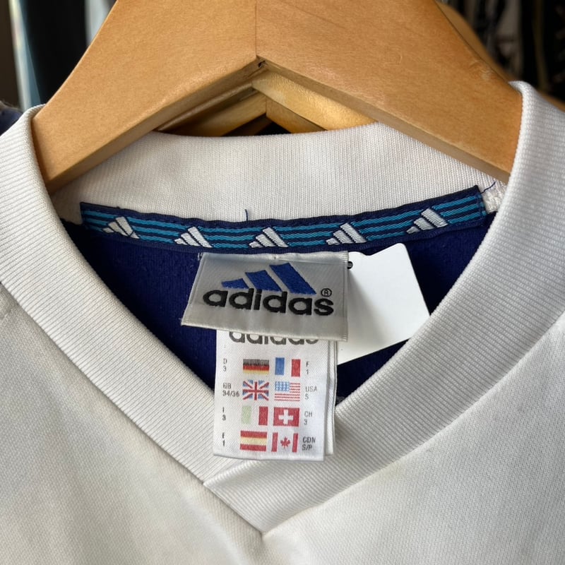 90s adidas Vネックゲームシャツ | CUSTOM FEVER