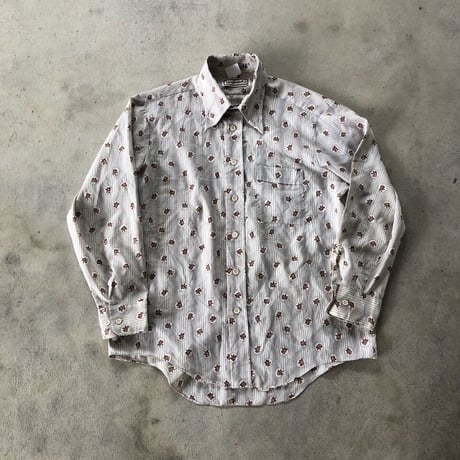 70's 総柄ポリエステルシャツ