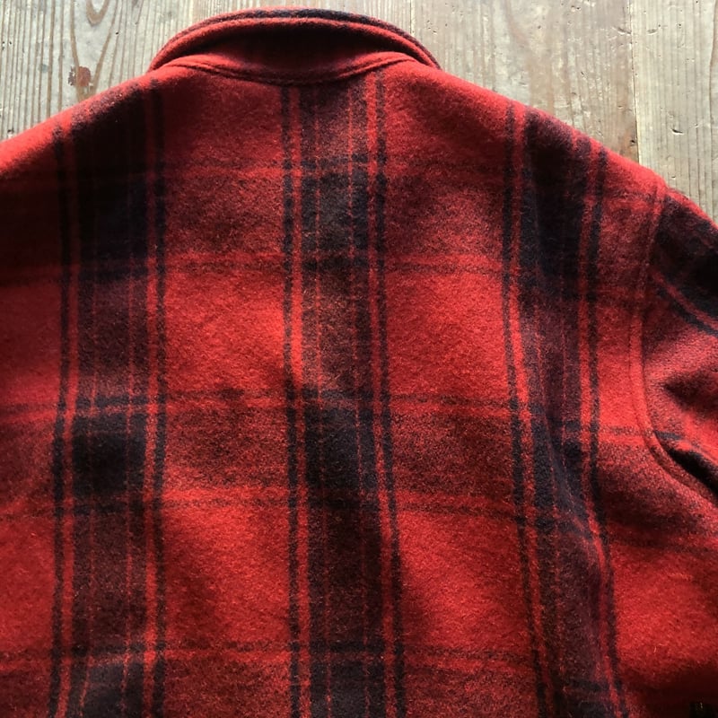 60s〜70s ウールハンティングジャケット　赤黒　vintage 60's〜melton ウールハンティングジャケット | CUSTOM FEVER
