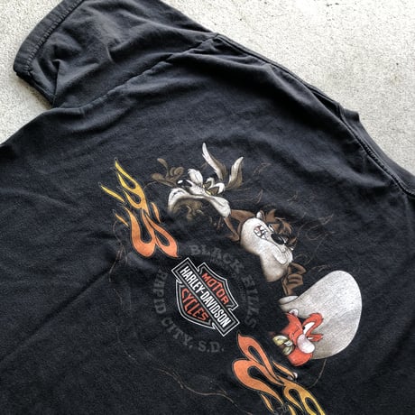 USA製 HARLEY DAVIDSON×LOONY TUNES プリントT