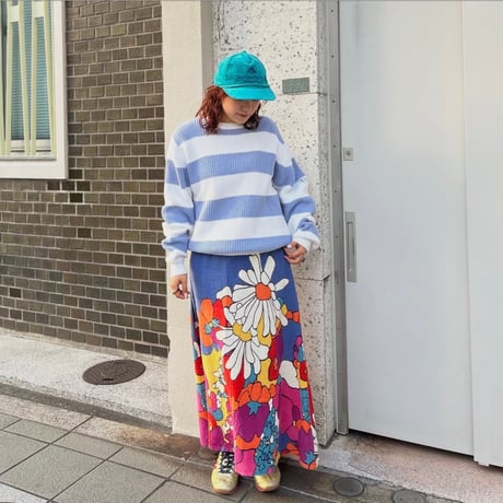 NEWPORT ボーダーコットンニット