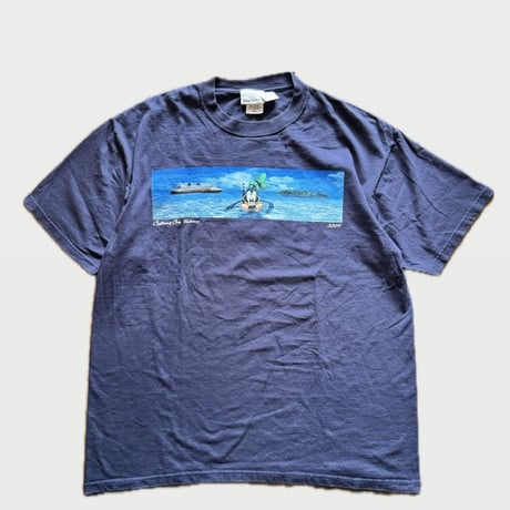 〜00's Disney CRUISE LINE 〝Goofy〟プリントTシャツ XL