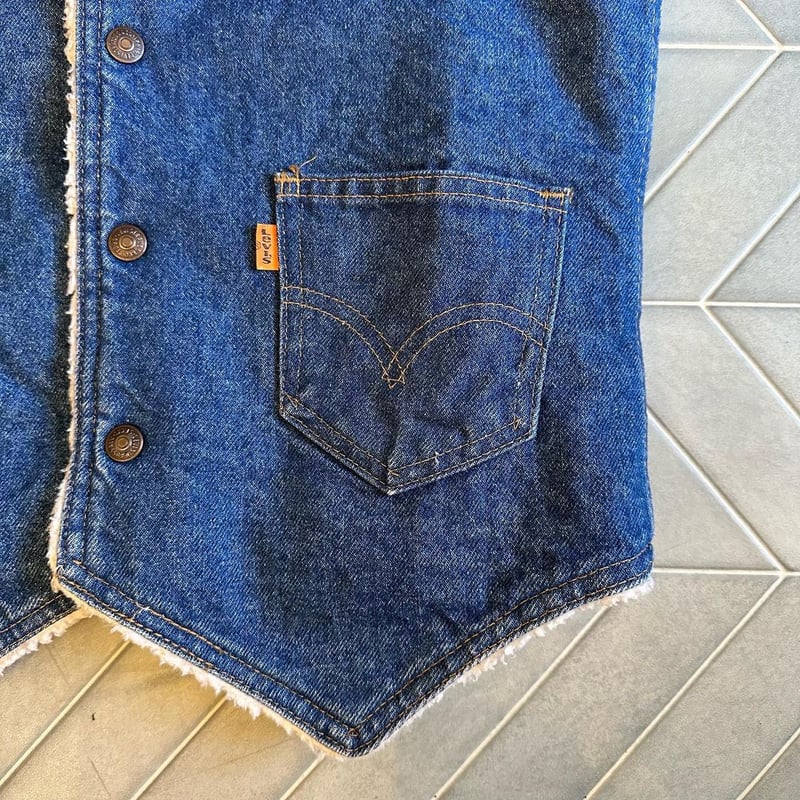70s USA製 Levi's デニム内ボアベスト | CUSTOM FEVER 70s USA製 Levi's デニム内ボアベスト | CUSTOM FEVER