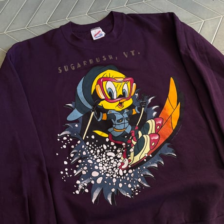 90s USA製　JERZEEZ トゥイーティープリントスウェット