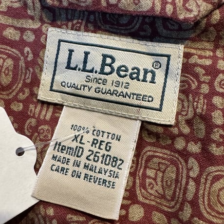 L.L.Bean 総柄コットンシャツ XL