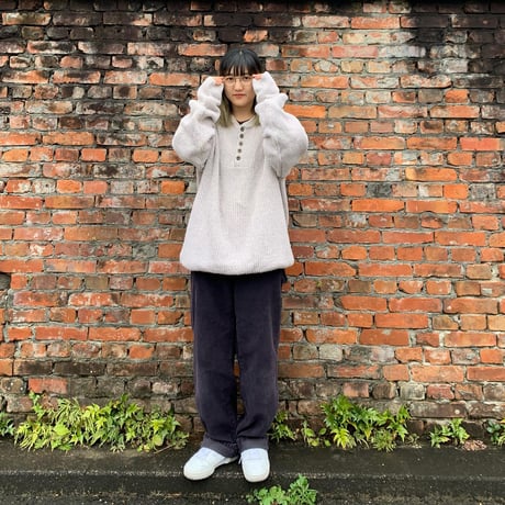 Eddie Bauerヘンリーネックコットンニット