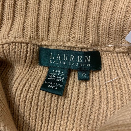 LAUREN Ralph Laurenコットンセーラーカラーカーディガン