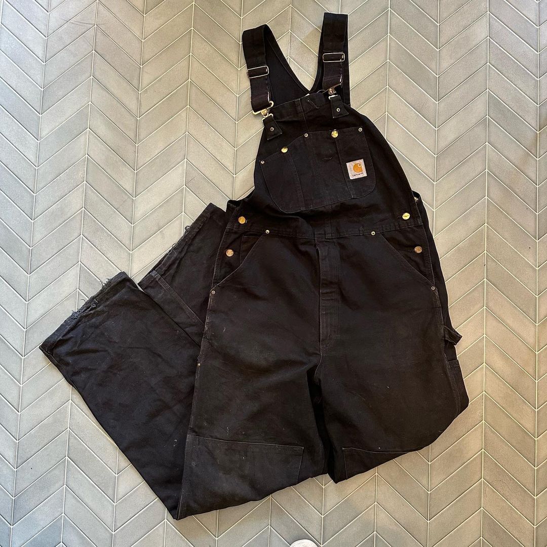 カーハート　USA製 ブラック　ダブルニー　オーバーオール carhartt - Carhartt カーハート オーバーオール ワーク