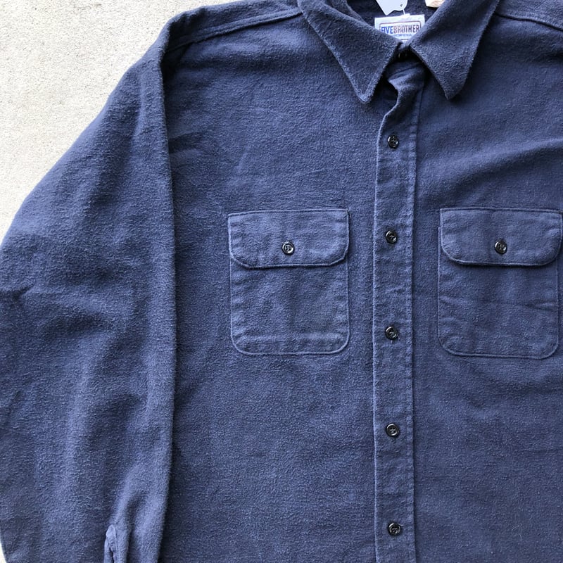 70～80s FIVE BROTHER シャモアクロスシャツ　三角タグ 70～80s FIVE BROTHER シャモアクロスシャツ 三角タグ