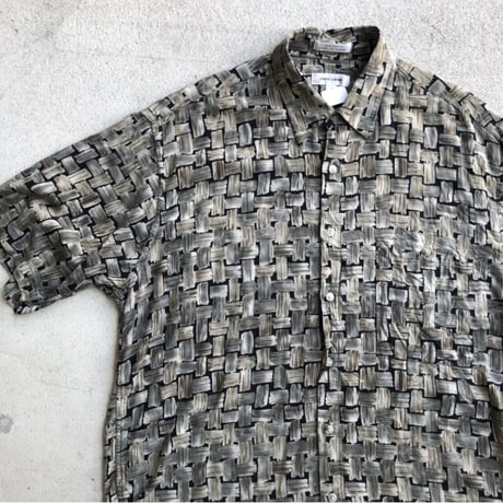 ピエールカルダン総柄レーヨンシャツ  L