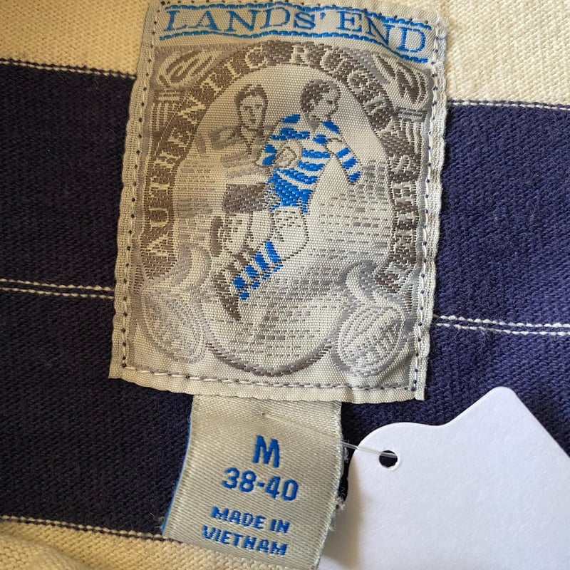 新品Lands'End ラガーシャツ M米国製レッド/ホワイト/ネイビー 新品 新品Lands'End ラガーシャツ M米国製レッド/ホワイト/ネイビー
