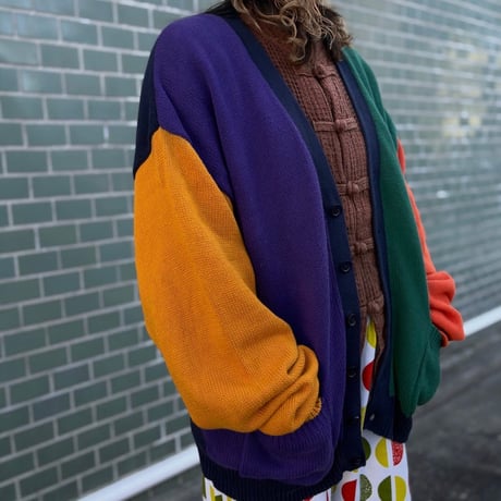 CASTAL BASIC マルチカラーニットカーディガン