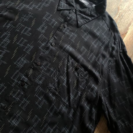 レーヨン総柄シャツ XL