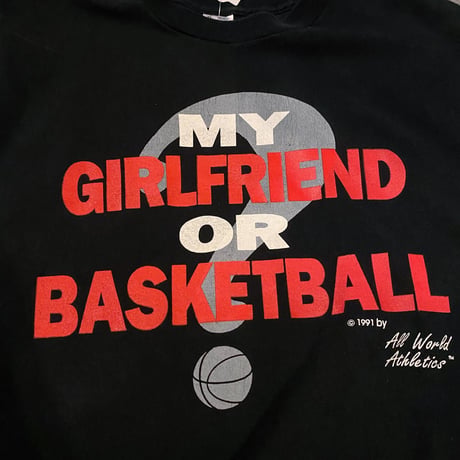 USA製 girl friend or basketball Tシャツ
