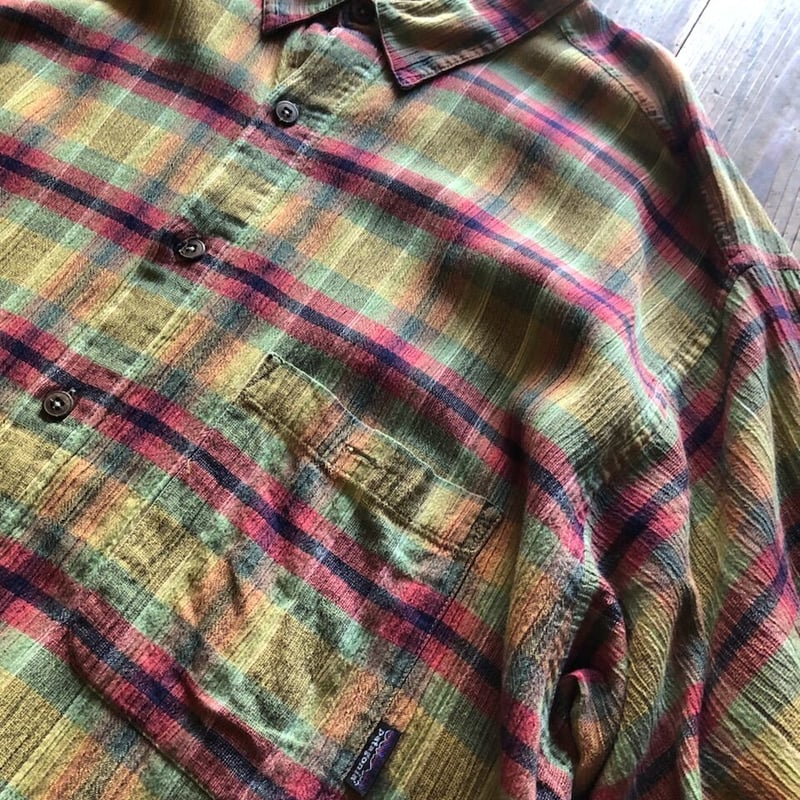 Patagonia半袖オーガニックコットンチェックシャツ XL | CUSTOM FEVER