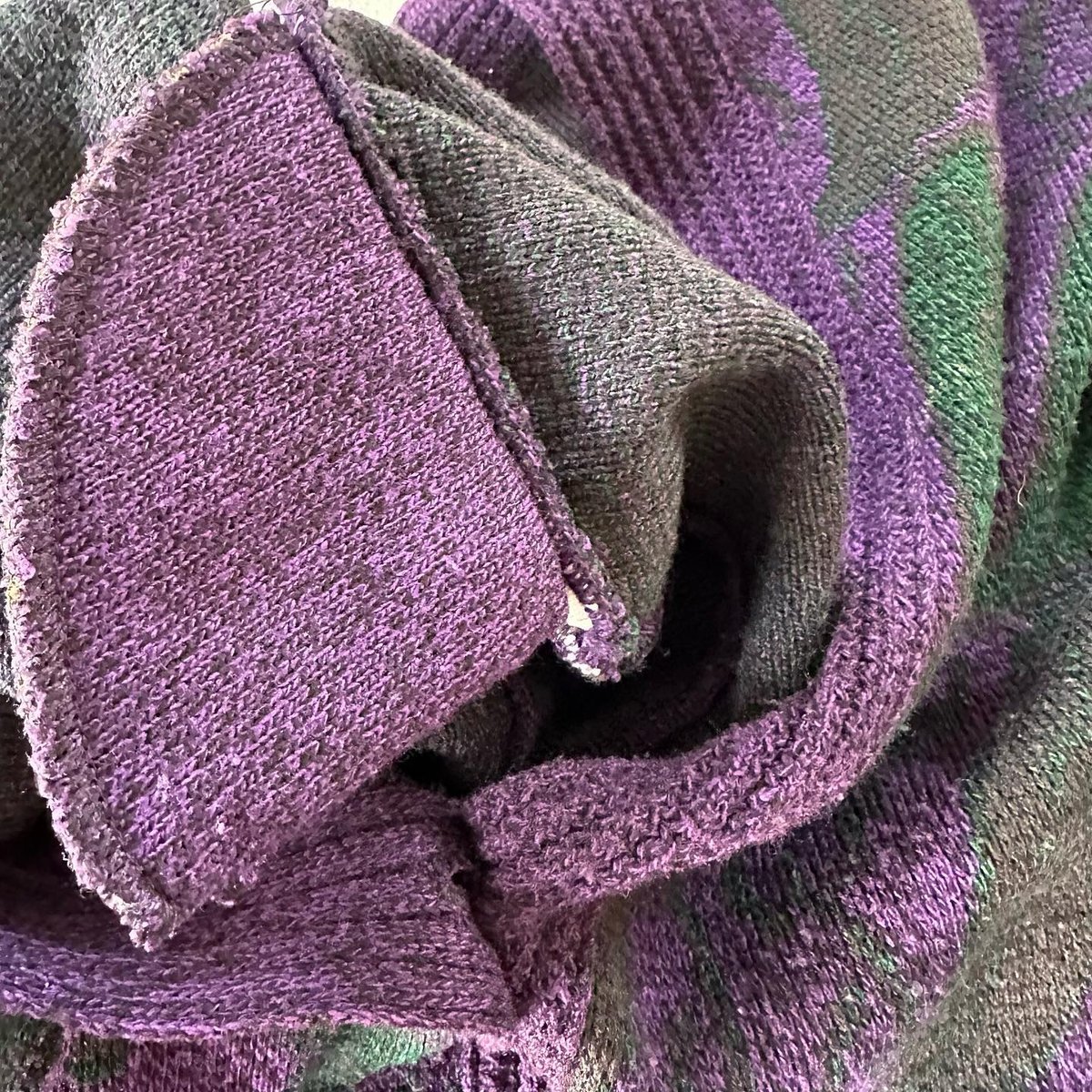 古着 キッドモヘア ロングカーディガン 紫 パープル メキシコ産 ハンドメイド キッドモヘア ロングカーディガン 紫 パープル メキシコ産