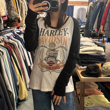 Harley-Davidson ラグランロンT