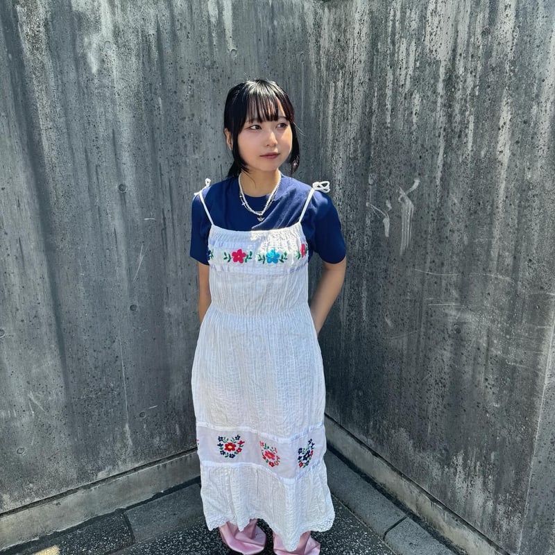 花柄刺繍キャミソールワンピース | CUSTOM FEVER