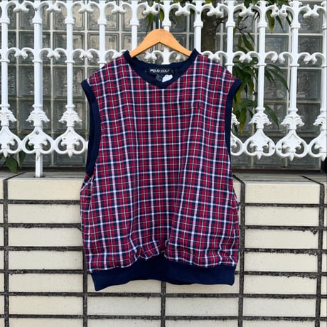 POLO GOLFチェックベスト🍎