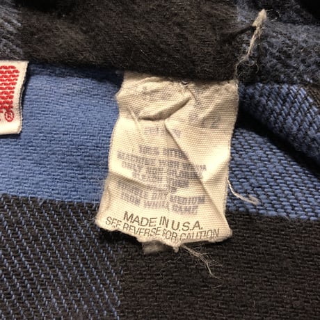 90's〜USA製 AMERICAN SPIRIT 青×黒ブロックチェック