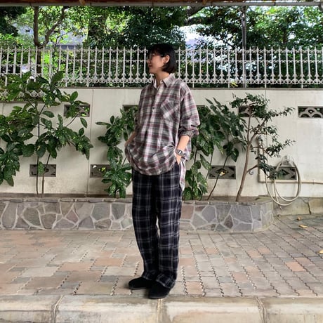 チェックグランパシャツ