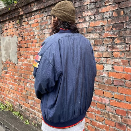 90年代ellesse リブラインブルゾン