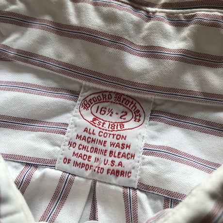 USA製Brooks Brothers L/Sストライプシャツ