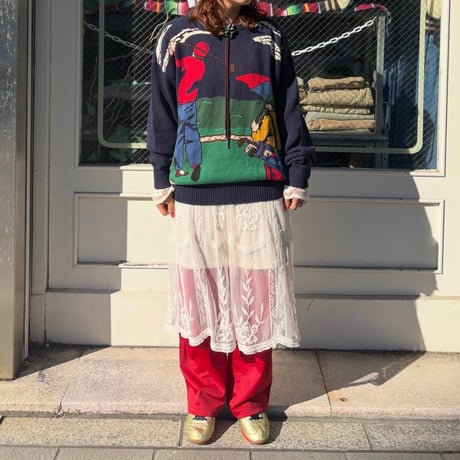 ゴルフモチーフ デザインニット