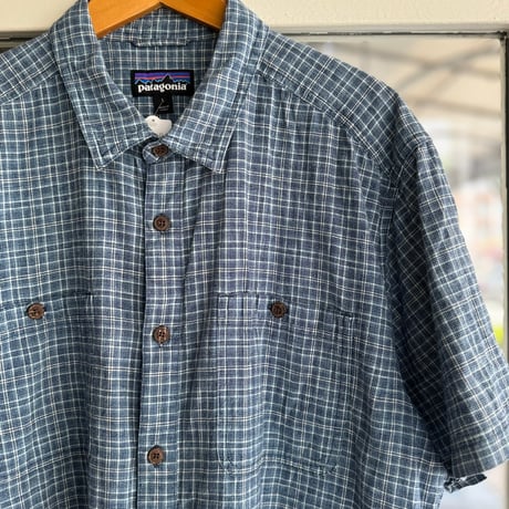 Patagonia半袖チェックシャツ  L