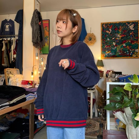 90s CHAPS  フリースリブライントレーナー