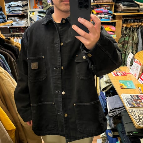 Carhartt 裏ブランケットカバーオール  後染めブラック
