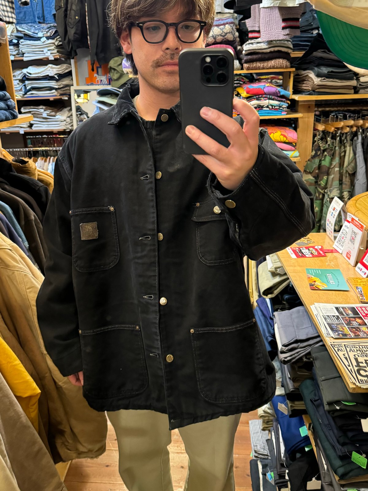 Carhartt 裏ブランケットカバーオール 後染めブラック | CUSTOM Carhartt 裏ブランケットカバーオール 後染めブラック | CUSTOM