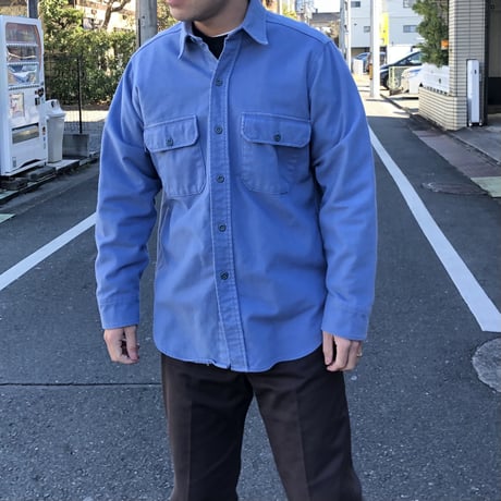 80's WOOLRICH長袖シャモアシャツ  L