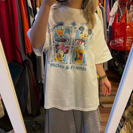 USA製 Mickey & Friends キャラクタープリントTシャツ
